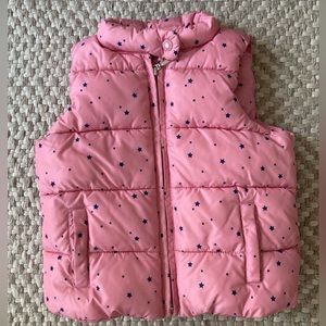 Pink and blue navy stars Baby Gap 4T puffer vest